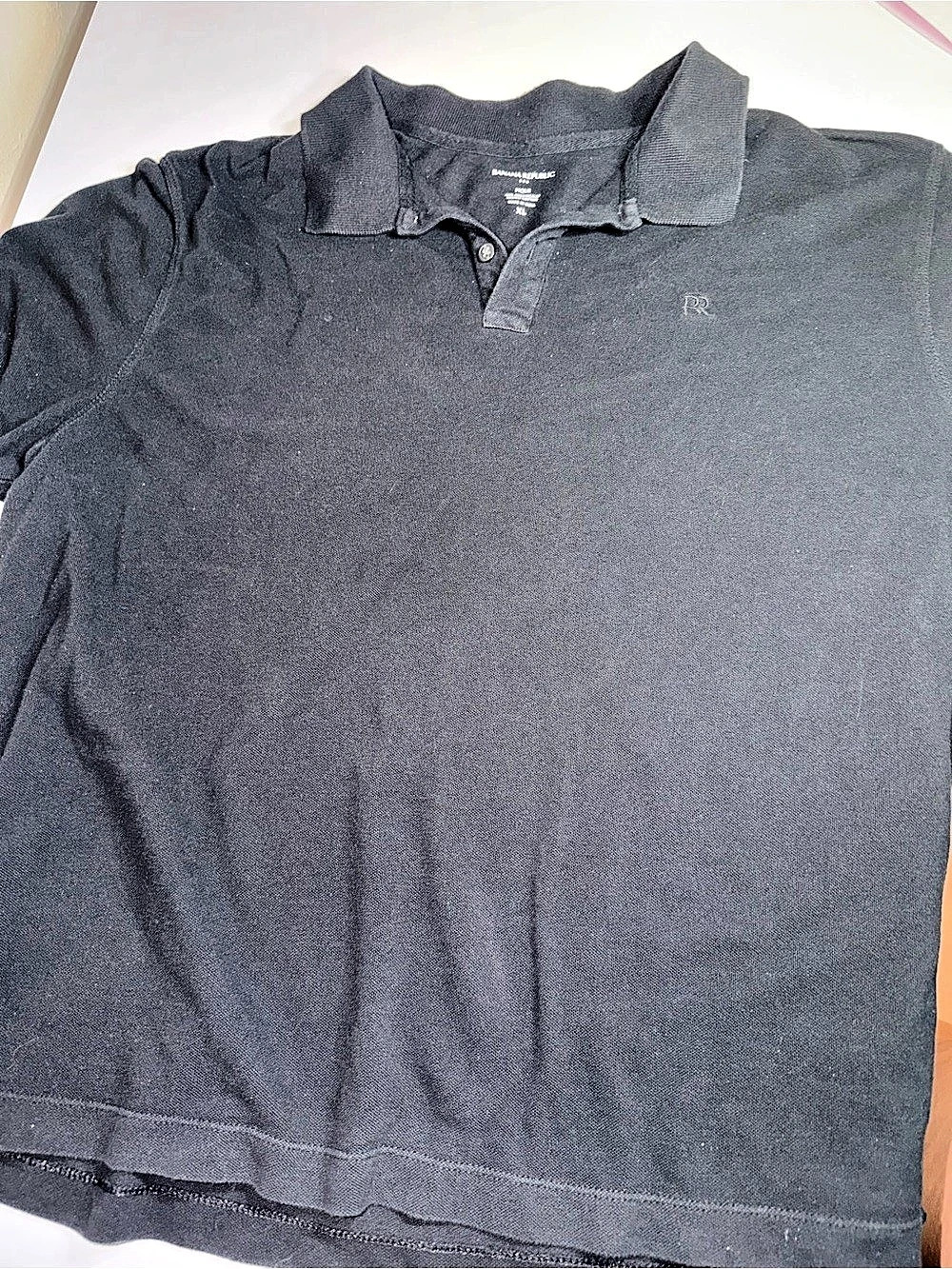 Banana Republic Pique Polo Men's Black Shirt XL